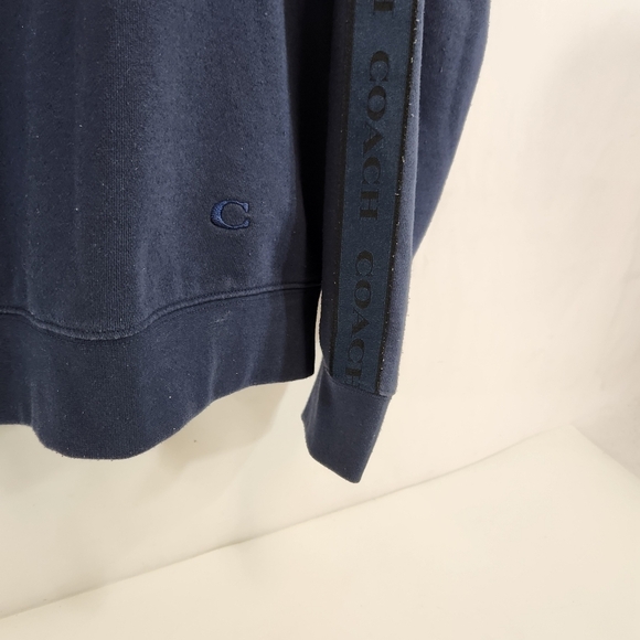 Coach Men's Navy Blue Crewneck Sweatshirt  Medium - Picture 4 of 10